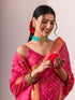 Masoom Pink Soft Bhagalpur Silk saree with Blouse Fabric